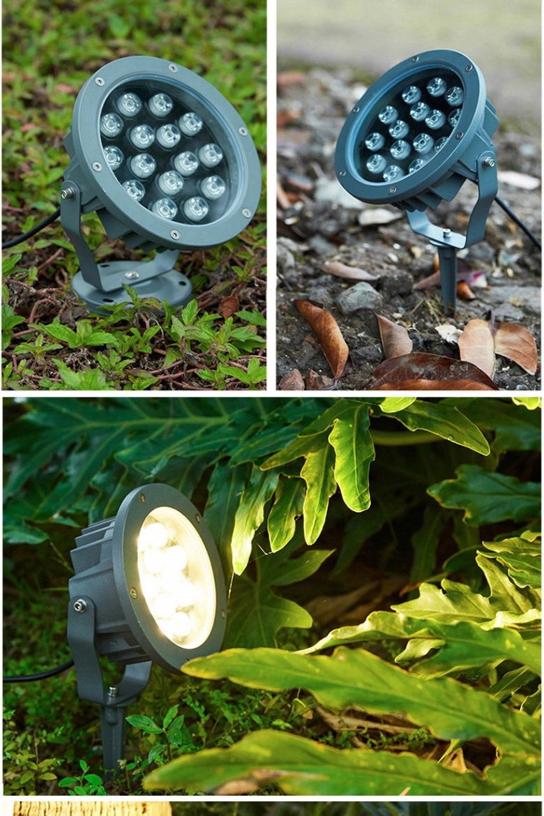 Outdoor Small Spotlight LED Waterproof Courtyard Flood Light Exterior Wall Lawn Landscape Colorful Spot Tree Light Fixture