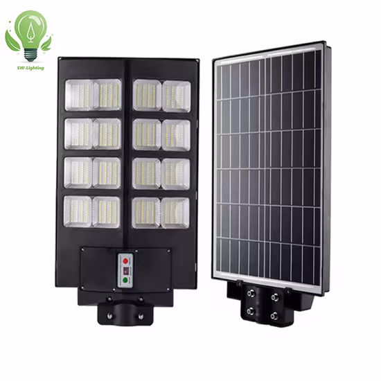 Prix ​​​​de gros 100W 150W 200W 250W Produit extérieur ABS Energy Powered Panel Flood Lamp Motion Sensor Road Outdoor Garden Wall LED All in One Solar Street Light