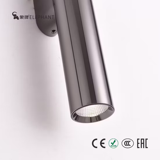 15W IP44 Applique Murale De Couloir LED Villa Hôtel Bâtiment Aluminium Long Tube Galvanisé Perle Noir, Or Et Sable Or LED Applique Murale