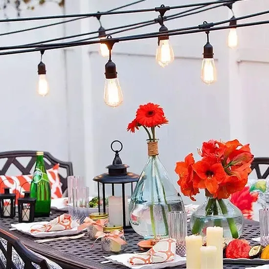 Lumières de Noël extérieures à énergie solaire Lumière solaire de jardin 1200W