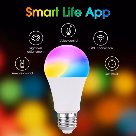 WiFi RGB WiFi Contrôle Dimmable Tuya Smart Amazon Alexa Tuya Smart Life Vintage Coloré 7W 9W 10W E26 Ampoule LED