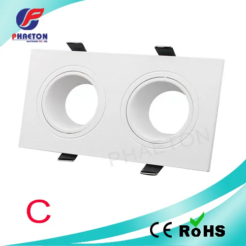 Gu5.3 LED 2 Tête Spot Plafonnier Downlight Fixation Carrée